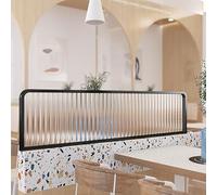 Panel Divisor de privacidad Independiente con Vidrio Templado y Marco de Metal, Separador de Espacios Decorativo para oficinas, restaurantes, hoteles e Interiores comerciales. (150 * 30cm/59 * 12in)