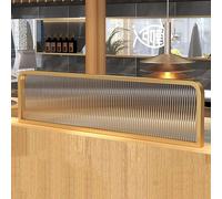 Panel divisor de privacidad independiente con vidrio templado y marco de metal, separador de espacios decorativo para oficinas, restaurantes, hoteles e interiores comerciales. (70*60cm/27.5*23.6in)