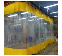 Panel divisor industrial con ojales, impermeable, resistente al desgarro, para talleres y tabiques (amarillo, 3 x 2,8 m)