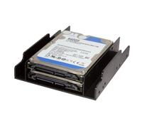 Panel embellecedor frontal LogiLink AD0010 2x 3.5" 2.5" Negro Plástico