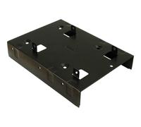 Panel embellecedor Inter-Tech 88885232 2x 2.5" negro acero 35 mm