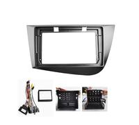 Panel Embellecedor Radio para Seat para Leon 2 MK2 2005-2012 Radio Estéreo Fascia 2Din Marco Panel Reproductor DVD Cable Adaptador Canbus Marco Radio Coche(Frame Wire LHD)