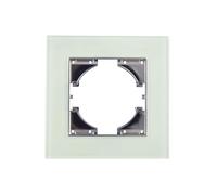 Panel empotrable de cristal blanco con marco de un elemento, ideal para iluminación en interiores y decoración moderna.