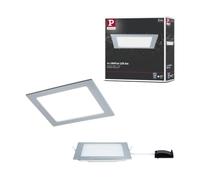 Panel empotrable LED Paulmann 1x16,5 W, 4000 K, IP44, cromo mate | Luminaria empotrable para ambientes húmedos, 1450 lm, montaje en techos suspendidos, grado de protección IP44