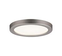 Panel empotrable LED Paulmann Areo, 5 W, 3000 K, níquel mate | Panel empotrable para montaje en techo, IP23, cubierta satinada, 390 lm, profundidad de empotramiento de 35 mm