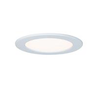 Panel empotrable LED Paulmann redondo, 11,1 W, 2700 K, IP44, blanco | Luminaria empotrable para montaje en techo, IP44, 720 lm, vida útil de 30 000 h, de plástico