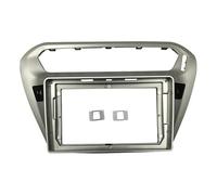 Panel Estéreo Coche Kit Instalación Radio Coche 2 DIN 9 Pulgadas con DVD Y Marco Panel Salpicadero para Citroen para Elysee 2014 2015 2016 2017 2018 Marco Radio(Plata)