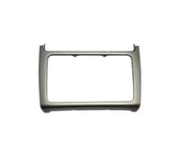 Panel Estéreo Coche Marco Embellecedor para Panel Instalación Radio Coche 2 DIN para VW para Polo 2014-2017 Emblema Panel Frontal Sistema Audio(Silver Grey)