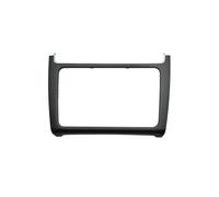 Panel Estéreo Coche Marco Embellecedor para Panel Instalación Radio Coche 2 DIN para VW para Polo 2014-2017 Emblema Panel Frontal Sistema Audio(Matte Black)