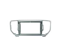 Panel Estéreo Coche Marco Radio con Embellecedor para Salpicadero Coche para Kia para Sportage KX-5 2016-2018 Soporte para Consola Central Estéreo(Silver)