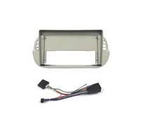 Panel Estéreo Coche para Fiat 500 2007-2015 Marco para Panel Audio Estéreo Radio Consola Central Soporte Bisel Placa Frontal(Grey Cable canbus)