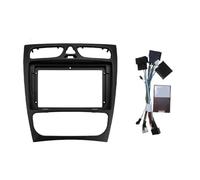 Panel Estéreo Coche para Mercedes para Benz Clase C W209 2002-2006 Marco Salpicadero para Radio Estéreo 9 Pulgadas con Pantalla Canbus Marco Radio(Set Black A)
