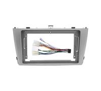 Panel Estéreo Coche para Toyota para Avensis T27 2009-2015 Marco Tablero para Radio 9 Pulgadas Reproductor Estéreo Unidad Principal 2DIN Instalación Marco Radio(Frame Silver-Cord)
