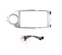 Panel Estéreo Coche para Toyota para Yaris 2012-2017 Marco Panel Radio EstéreoCompatible con Pantalla Unidad Principal 2 DIN Y 9 Pulgadas Marco Radio(Frame and Cables)