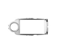 Panel Estéreo Coche para Toyota para Yaris 2012-2017 Soporte para Consola Central Estéreo De Auto Marco Embellecedor para Radio Auto 9 Pulgadas(Silver Color(LHD))