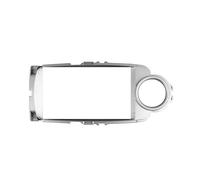 Panel Estéreo Coche para Toyota para Yaris 2012-2017 Soporte para Consola Central Estéreo De Auto Marco Embellecedor para Radio Auto 9 Pulgadas(Silver Color(RHD))
