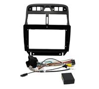 Panel Estéreo Kit De Embellecedor De Panel para DVD Y Radio De 9 Pulgadas para Peugeot 307 307CC 2002-2013(Frame Cable Silver)