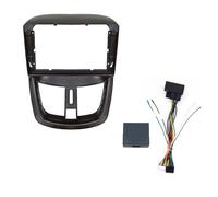 Panel estéreo Marco Fascia para Peugeot 207 2006 2007 2008-2010 Kit Panel Tablero Radio Adaptador Fascia Marco Automóvil 9 Pulgadas Decodificador Caja Canbus(Enmarcar un canbus-B)