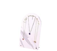 Panel Expositor Collares Soporte for presentación de joyería madera con 10 ganchos, estante organizador collares for decoración del hogar y accesorios fotografía(White)