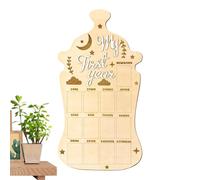 Panel fotográfico de Shower - Evolución infantil Placa | Crecimiento de recuerdos de soporte de madera | Tablero de cumpleaños creativo | Decoración de recuerdos de para viajes familiares de