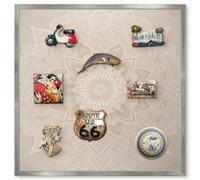 Panel Fotográfico Magnético 50x50 Modelli di mandala Marco Plateado
