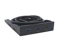 Panel frontal de 19 pines a dos USB 3.2 y USB tipo C para transferencia de datos de alta velocidad de hasta 20 Gbps con fácil instalación