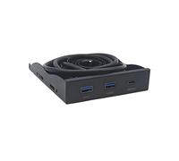Panel Frontal de Bahía de Disquete de 3,5 Pulgadas para Computadora de Escritorio con 2 Conectores USB 3.0 Tipo A y Tipo C de 20 Gbps para Carcasa de