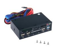 Panel frontal de PC de 5.25 pulgadas, concentrador multifuncional USB 3.0, lector de tarjetas, tablero de instrumentos, kit de panel frontal