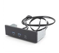 Panel Frontal del Panel Frontal de 5.25 Pulgadas, 19 Pin 20Gbps USB3.2 Gen2x2 USB A USB C El Panel de Extensión Se Adapta para una Bahía de Transmisión óptica de 5.25 Pulgadas