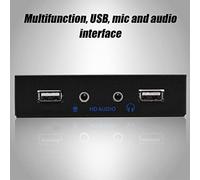 Panel Frontal Multifuncional USB2.0 HDAUDIO Floppy 3.5'' 9Pin a 2 Interfaces USB2.0 con Conexión de Micrófono y