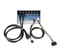 Panel frontal USB 3.0, panel multifunción Panel frontal USB 7 puertos 2 USB3.0 + 4 USB2.0 + Hub USB de carga rápida, Unidad óptica super velocidad Panel frontal USB para unidades de 5,25 pulgadas