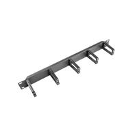 Organizador de cables lanberg 5 anillas plastico 1u tipo b rack 19 negro