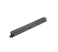 Panel gestión de cables Lanberg AK-1201-B Metal 19" Rack 1U Negro 490g
