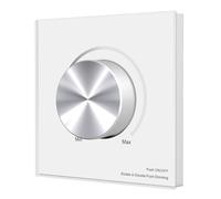 Panel giratorio DALI WiFi Master, blanco con perilla, App Tuya Smart Life, RF 2.4 GHz, alimentación Bus 16 VDC o 24 VDC, vidrio templado, instalación empotrada caja 502 y 86 x 86 mm