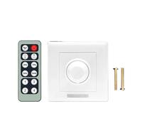 Panel infrarrojo PWM 86 de 12 teclas y 5-24 V CC que admite controlador atenuación continua con perilla manual temporizada for tiras luz LED monocromáticas
