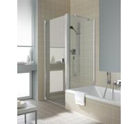 Panel lateral de Kermi RAYA TVD 09017, RATVD090171AK, Color: Plata Mate Brillo Real Glass transparente
