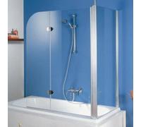 Panel lateral HSK Exklusiv para fijación a la bañera, tamaño: 75 x 140 cm, tope derecho, 416075-R-41-120, Cabinas de ducha: Aspecto cromado: Vidrio real TwinSeal