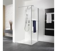 Panel lateral HSK Exklusiv para puerta giratoria, tamaño: 90 x 200 cm, incl. toallero, 430090-SO-50, Cabinas de ducha: Colores especiales: ESG transparente