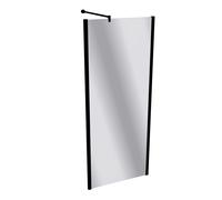 Panel lateral HÜPPE Design pure, para puerta batiente, anchura 800mm, alto 1900mm, instalación sobre plato de ducha y suelo alicatado, 8P1503123380, Cabinas de ducha: Color de perfil Vidrio Black Edit