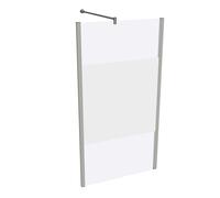 Panel lateral HÜPPE Design pure, para puerta batiente, anchura 900mm, altura 1650mm, instalación sobre plato de ducha y suelo alicatado, 8P1509087373, Cabinas de ducha: Color de perfil plata mate ESG