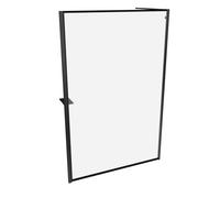 Panel lateral HÜPPE Select+ Frame, sencillo, travesaño, grosor de cristal 6mm, anchura 1300mm, SL040612331A, Cabinas de ducha: Color del perfil Cristal Black Edition ESG Marco negro