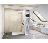 Panel lateral HÜPPE Select+, independiente, barra de estabilización, grosor del vidrio 8 mm, anchura 1000 mm, SL0314182322, Cabinas de ducha: Color del perfil Edición Blanca ESG cristal transparente c