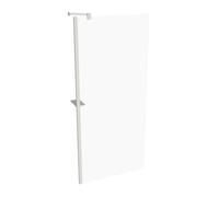 Panel lateral HÜPPE Select+, independiente, barra de estabilización, grosor del vidrio 8 mm, anchura 900 mm, SL0313182322, Cabinas de ducha: Color del perfil Edición Blanca ESG cristal transparente co