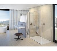 Panel lateral HÜPPE Select+ independiente, grosor de vidrio de 10 mm, ancho 800 mm, SL0102069322, Cabinas de ducha: Color de perfil plata alto brillo ESG clear con ANTI-PLAQUE