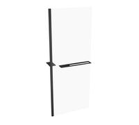 Panel lateral HÜPPE Select+ independiente, grosor de vidrio de 10 mm, ancho 800 mm, SL0102123322, Cabinas de ducha: Color de perfil Vidrio Black Edition ESG transparente con ANTI-PLAQUE