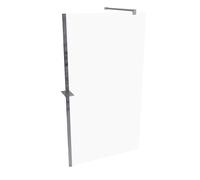 Panel lateral HÜPPE Select+, sencillo, travesaño, grosor de cristal de 6 mm, anchura 1100 mm, SL0206087322, Cabinas de ducha: Color de perfil plata mate ESG clear con ANTI-PLAQUE