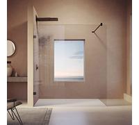 Panel lateral Hüppe SolvaPro, independiente, vestidor, 4 esquinas, fijación izquierda, soporte transversal, anchura 200-1200mm, altura 2001-2400mm, hecho a medida, 7R018355G316, Cabinas de ducha: Prof