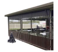 Panel lateral impermeable personalizable para cenador y terraza, PVC transparente de 0,5 mm con ojales, protección impermeable para invierno al aire libre (6 x 2 m)