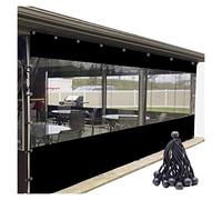 Panel lateral transparente impermeable para exteriores con ojales, ideal para patio, jardín, pérgola y tienda de campaña, protección resistente a la intemperie