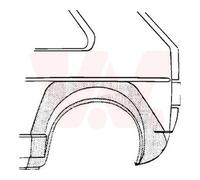 Panel Lateral Trasero Izquierdo Radlaufrand Apto para VW Golf I 17 Cabriolet 155